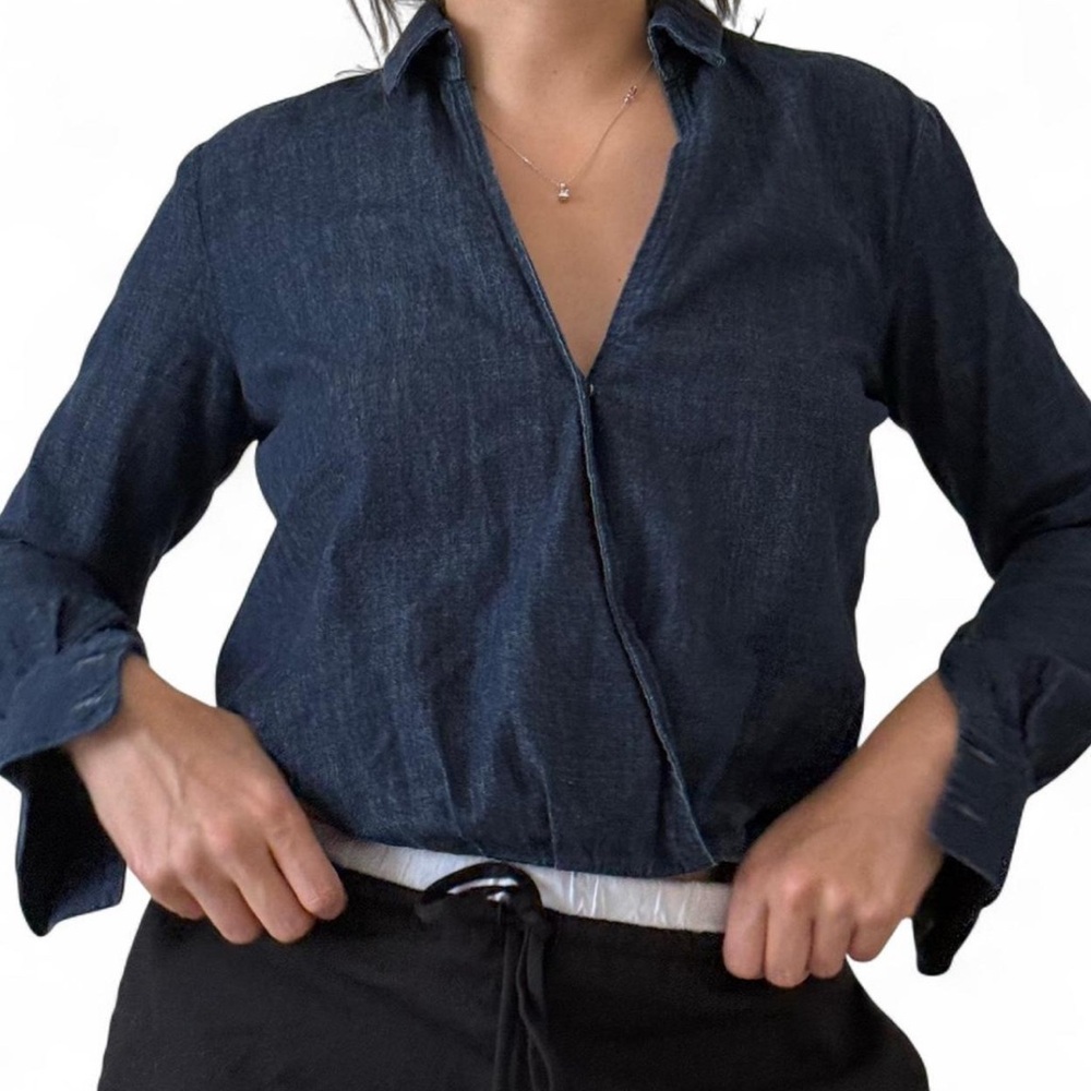 Ag Adriano Goldschmied Navy Button Down Shirt